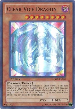 LCGX-EN209 Super Rare YuGiOh Clear Vice Dragon 1st Edition Lightly Played 