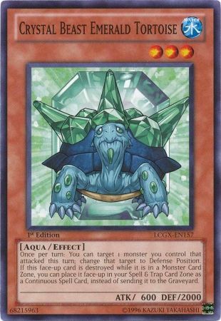 Crystal Beast Emerald Tortoise LCGX EN157 Common 1st Edition Legendary Collection 2 1st Edition Singles Crystal Beast Emerald Tortoise LCGX EN157 Common 1st Edition Legendary Collection 2 1st Edition Singles