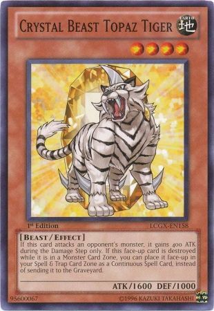 Crystal Beast Topaz Tiger LCGX EN158 Common 1st Edition Legendary Collection 2 1st Edition Singles Crystal Beast Topaz Tiger LCGX EN158 Common 1st Edition Legendary Collection 2 1st Edition Singles