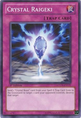 Crystal Raigeki LCGX EN171 Common 1st Edition Legendary Collection 2 1st Edition Singles Crystal Raigeki LCGX EN171 Common 1st Edition Legendary Collection 2 1st Edition Singles