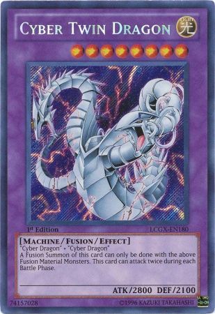 Cyber Twin Dragon LCGX EN180 Secret Rare 1st Edition Legendary Collection 2 1st Edition Singles Cyber Twin Dragon LCGX EN180 Secret Rare 1st Edition Legendary Collection 2 1st Edition Singles
