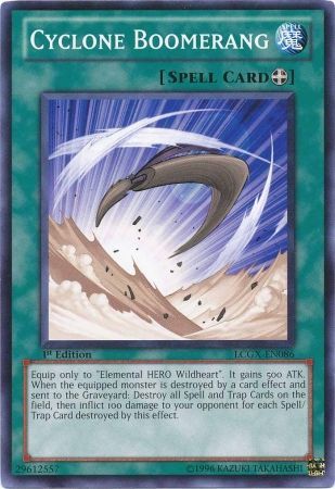 Cyclone Boomerang LCGX EN086 Common 1st Edition Legendary Collection 2 1st Edition Singles Cyclone Boomerang LCGX EN086 Common 1st Edition Legendary Collection 2 1st Edition Singles