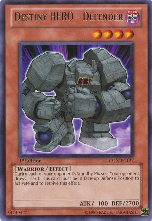 Destiny Hero Defender LCGX EN127 Rare 1st Edition Destiny Hero Defender LCGX EN127 Rare 1st Edition