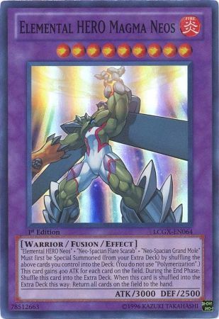 Elemental Hero Magma Neos LCGX EN064 Super Rare 1st Edition Elemental Hero Magma Neos LCGX EN064 Super Rare 1st Edition