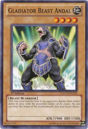 Gladiator Beast Andal LCGX EN223 Common 1st Edition Gladiator Beast Andal LCGX EN223 Common 1st Edition