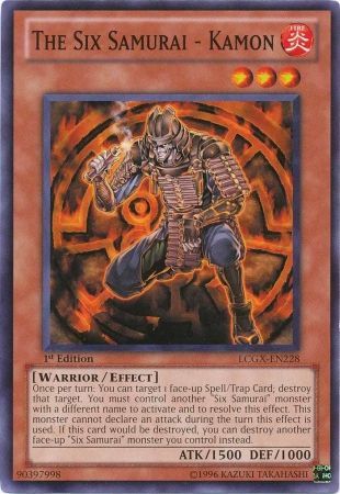 The Six Samurai Kamon LCGX EN228 Common 1st Edition Legendary Collection 2 1st Edition Singles The Six Samurai Kamon LCGX EN228 Common 1st Edition Legendary Collection 2 1st Edition Singles