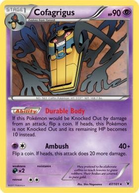 Cofagrigus 47 101 Rare Black White 3 Noble Victories Singles Cofagrigus 47 101 Rare Black White 3 Noble Victories Singles