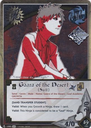 Gaara of the Desert Suit 1088 Foil Platinum Lettering Promo Gaara of the Desert Suit 1088 Foil Platinum Lettering Promo