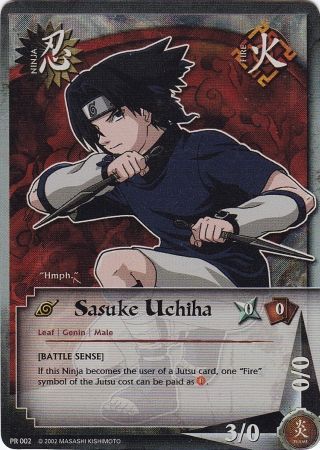 Sasuke Uchiha PR 002 Wavy Foil Promo Naruto CCG Promos Sasuke Uchiha PR 002 Wavy Foil Promo Naruto CCG Promos