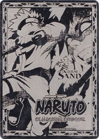 Metal Curse of the Sand 1st Place Card Naruto CCG Promos Metal Curse of the Sand 1st Place Card Naruto CCG Promos