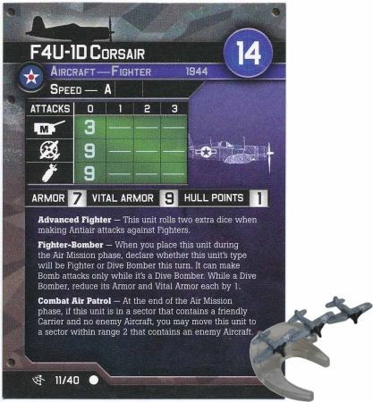 11 F4U 1D Corsair War at Sea Surface Action Singles Common Axis Allies War at Sea Surface Action 11 F4U 1D Corsair War at Sea Surface Action Singles Common Axis Allies War at Sea Surface Action