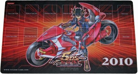Yugioh Hobby Exclusive 2010 Yusei Fudo / Duel Runner Playmat.