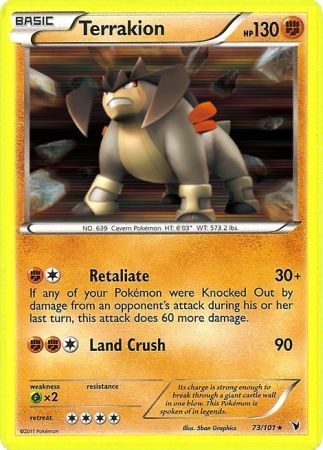 Terrakion 73 101 Holo Rare Terrakion 73 101 Holo Rare