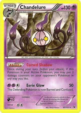 Chandelure 60 101 Rare Black White 3 Noble Victories Singles Chandelure 60 101 Rare Black White 3 Noble Victories Singles
