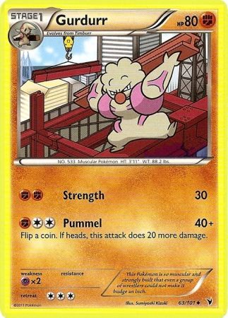 Gurdurr 63 101 Uncommon Black White 3 Noble Victories Singles Gurdurr 63 101 Uncommon Black White 3 Noble Victories Singles