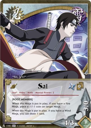 Sai Root Member 1300 Uncommon Naruto Invasion Sai Root Member 1300 Uncommon Naruto Invasion