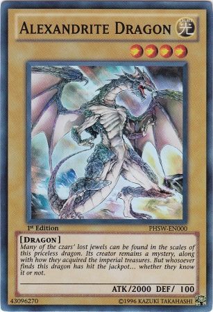 Alexandrite Dragon PHSW EN000 Super Rare 1st Edition Photon Shockwave 1st Edition Singles Alexandrite Dragon PHSW EN000 Super Rare 1st Edition Photon Shockwave 1st Edition Singles