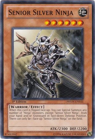 Senior Silver Ninja PHSW EN031 Common 1st Edition Photon Shockwave 1st Edition Singles Senior Silver Ninja PHSW EN031 Common 1st Edition Photon Shockwave 1st Edition Singles