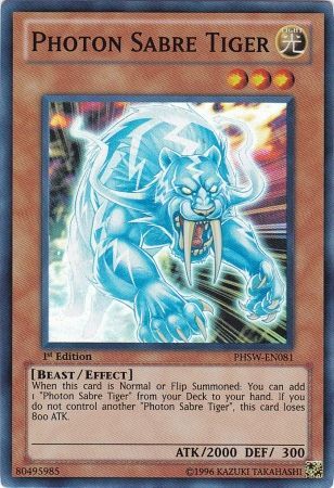 Photon Sabre Tiger PHSW EN081 Super Rare 1st Edition Photon Shockwave 1st Edition Singles Photon Sabre Tiger PHSW EN081 Super Rare 1st Edition Photon Shockwave 1st Edition Singles