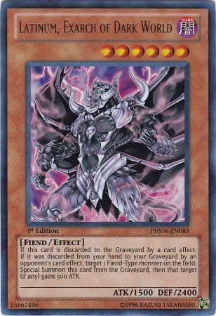 Latinum Exarch of Dark World PHSW EN085 Ultra Rare 1st Edition Latinum Exarch of Dark World PHSW EN085 Ultra Rare 1st Edition