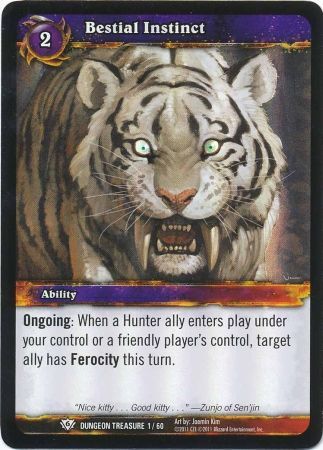 Beastial Instinct Dungeon Treasure 1 60 Common WoW Dungeon Deck Treasure Pack Singles Beastial Instinct Dungeon Treasure 1 60 Common WoW Dungeon Deck Treasure Pack Singles