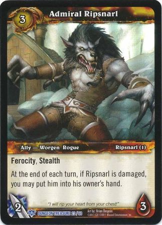 Admiral Ripsnarl Dungeon Treasure 23 60 Rare WoW Dungeon Deck Treasure Pack Singles Admiral Ripsnarl Dungeon Treasure 23 60 Rare WoW Dungeon Deck Treasure Pack Singles
