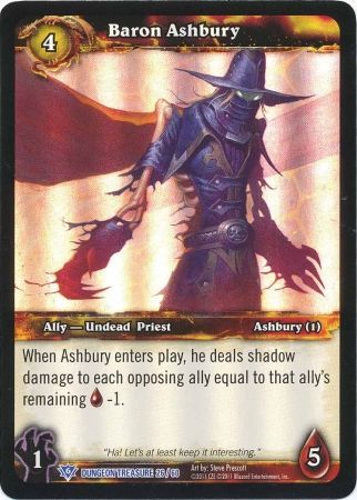 Baron Ashbury Dungeon Treasure 26 60 Rare WoW Dungeon Deck Treasure Pack Singles Baron Ashbury Dungeon Treasure 26 60 Rare WoW Dungeon Deck Treasure Pack Singles