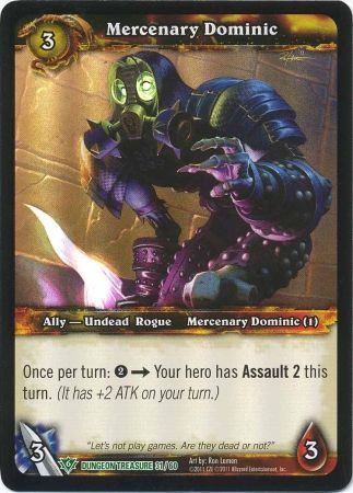 Mercenary Dominic Dungeon Treasure 31 60 Uncommon WoW Dungeon Deck Treasure Pack Singles Mercenary Dominic Dungeon Treasure 31 60 Uncommon WoW Dungeon Deck Treasure Pack Singles