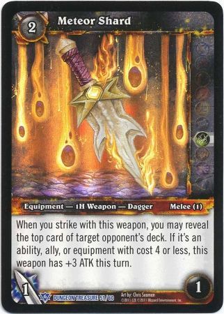 Meteor Shard Dungeon Treasure 51 60 Rare WoW Dungeon Deck Treasure Pack Singles Meteor Shard Dungeon Treasure 51 60 Rare WoW Dungeon Deck Treasure Pack Singles