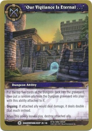 Our Vigilance Is Eternal Shadowfang Keep 28 46 Common WoW Dungeon Deck Shadowfang Keep Singles Our Vigilance Is Eternal Shadowfang Keep 28 46 Common WoW Dungeon Deck Shadowfang Keep Singles