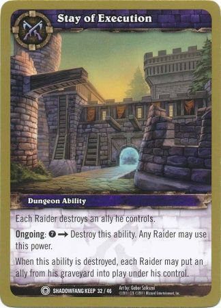 Stay of Execution Shadowfang Keep 32 46 Common WoW Dungeon Deck Shadowfang Keep Singles Stay of Execution Shadowfang Keep 32 46 Common WoW Dungeon Deck Shadowfang Keep Singles