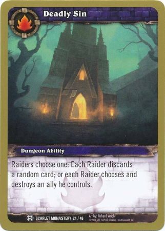 Deadly Sin Scarlet Monastery 24 46 Common WoW Dungeon Deck Scarlet Monastery Singles Deadly Sin Scarlet Monastery 24 46 Common WoW Dungeon Deck Scarlet Monastery Singles