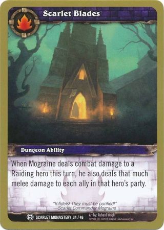 Scarlet Blades Scarlet Monastery 34 46 Common WoW Dungeon Deck Scarlet Monastery Singles Scarlet Blades Scarlet Monastery 34 46 Common WoW Dungeon Deck Scarlet Monastery Singles
