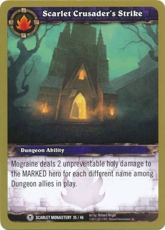 Scarlet Crusader s Strike Scarlet Monastery 35 46 Common WoW Dungeon Deck Scarlet Monastery Singles Scarlet Crusader s Strike Scarlet Monastery 35 46 Common WoW Dungeon Deck Scarlet Monastery Singles