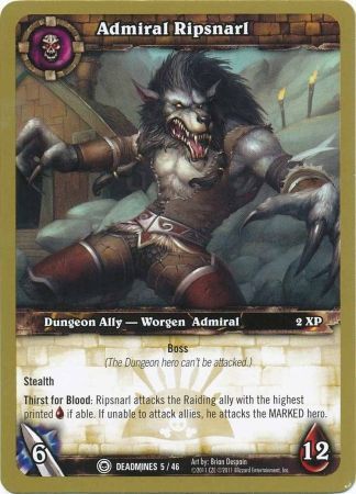 Admiral Ripsnarl Deadmines 5 46 Common WoW Dungeon Deck The Deadmines Singles Admiral Ripsnarl Deadmines 5 46 Common WoW Dungeon Deck The Deadmines Singles