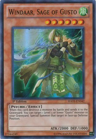 Super Rare Reeze Whirlwind Of Gusto Mint Near Mint Condition Yugioh Card