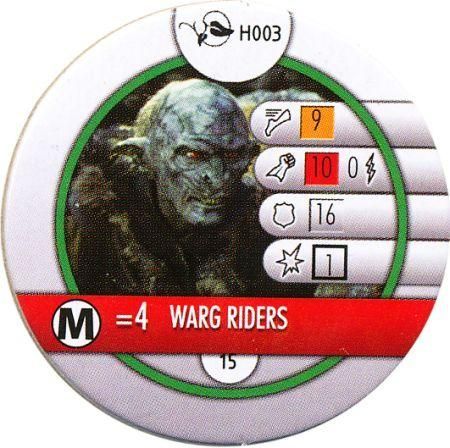 Warg Riders H003 Horde Token Lord of the Rings Heroclix 