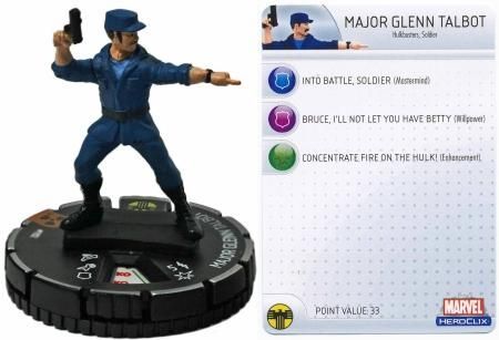 Major Glenn Talbot 102 Incredible Hulk Marvel Heroclix Major Glenn Talbot 102 Incredible Hulk Marvel Heroclix