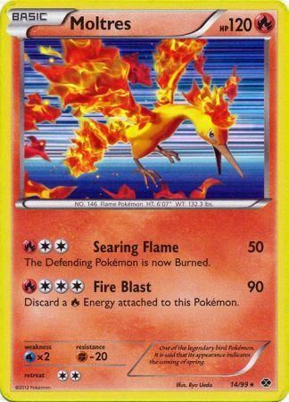 Moltres Holo Rare - Next Destinies 14/99 - Black & White Pokemon Card