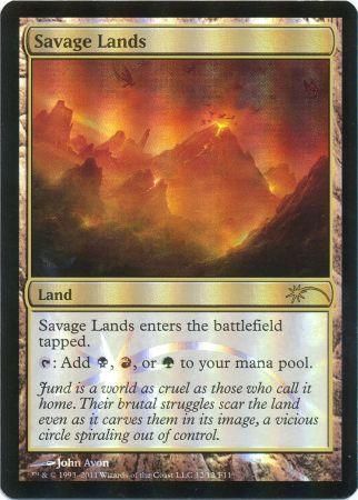 Savage Lands FNM Foil Promo Magic The Gathering Promo Cards Savage Lands FNM Foil Promo Magic The Gathering Promo Cards