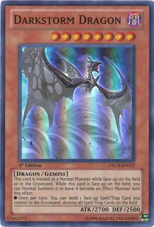 Darkstorm Dragon ORCS EN037 Super Rare 1st Edition Darkstorm Dragon ORCS EN037 Super Rare 1st Edition