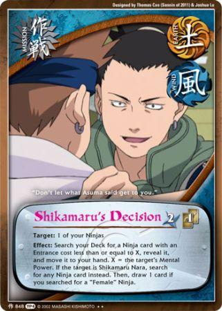 Shikamaru s Decision 848 Rare Naruto Tournament Chibi Pack 4 Shikamaru s Decision 848 Rare Naruto Tournament Chibi Pack 4