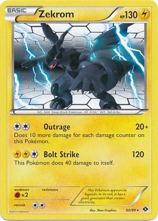 Pokemon PSA 3 Zekrom EX 97/99 Full Art Holo Rare BW Next Destinies