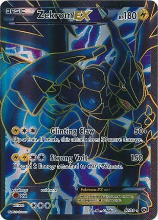 Zekrom Holo Shiny Pokemon TCG Card Black White Next Destinies 50/99 Light Play 