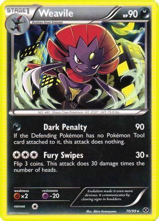 Weavile 70 99 Rare Black White 4 Next Destinies Singles Weavile 70 99 Rare Black White 4 Next Destinies Singles