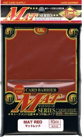 KMC Matte Red 80ct Standard Sized Sleeves KMCS1133 Sleeves KMC Matte Red 80ct Standard Sized Sleeves KMCS1133 Sleeves