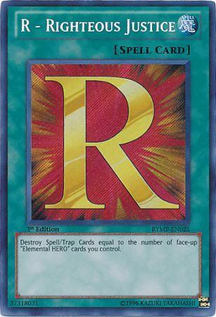 R Righteous Justice RYMP EN025 Secret Rare 1st Edition R Righteous Justice RYMP EN025 Secret Rare 1st Edition