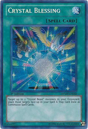 Crystal Blessing RYMP EN050 Secret Rare 1st Edition Crystal Blessing RYMP EN050 Secret Rare 1st Edition