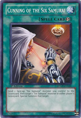 CUNNING OF THE SIX SAMURAI RYMP-EN109 1st EDITION 2012 SERIES COMMON YTCG