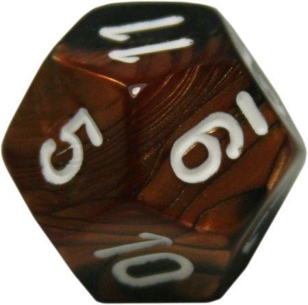 Chessex Gemini Black Copper w White d12 Die CHXPG1227 Chessex Dice Supplies Chessex Gemini Black Copper w White d12 Die CHXPG1227 Chessex Dice Supplies